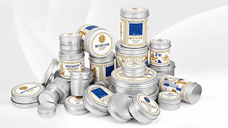 Sample-Size Aluminum Tins